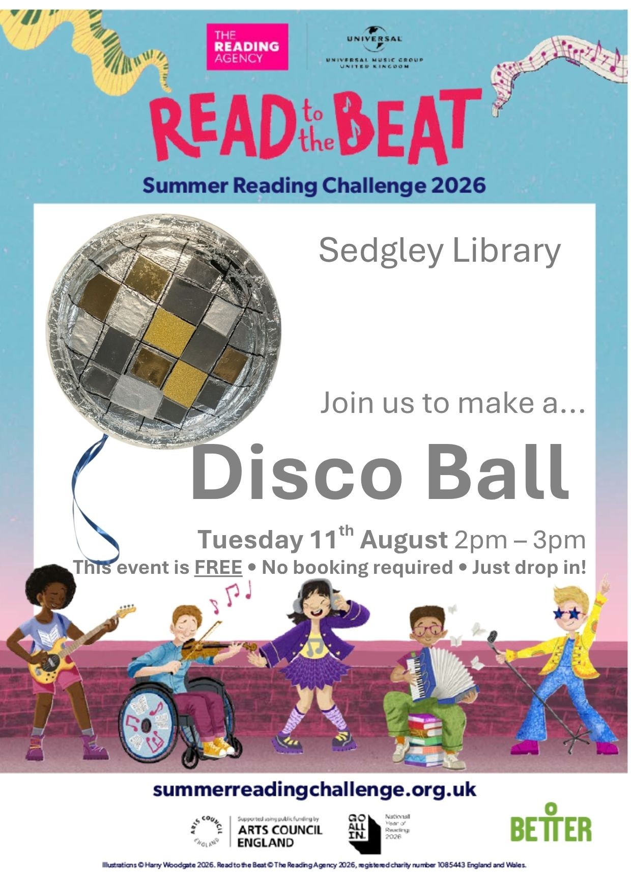 Sedgley Library - Summer Reading Challenge: Disco Ball
